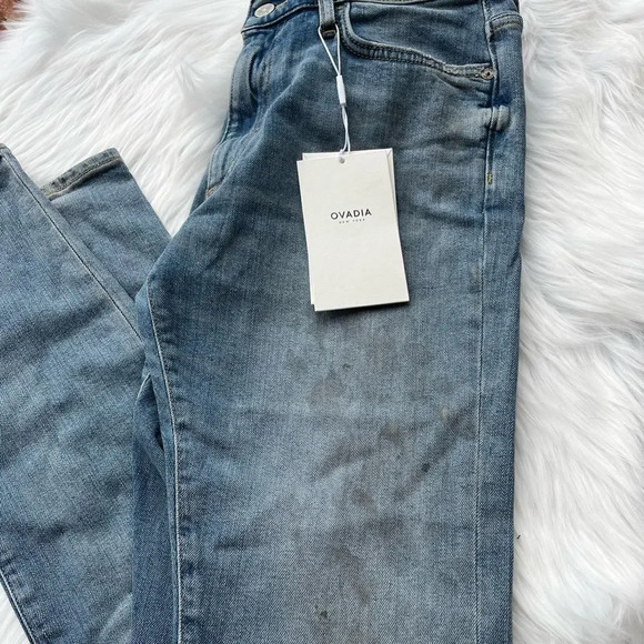 Ovadia & Sons New York Men's Skinny Jeans 001 Paint Light Wash Denim Siz… - Picture 6 of 7